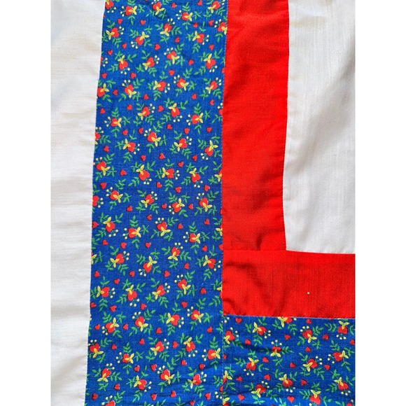 Vintage 70s Patchwork Quilt Twin Size Handmade American Heritage Childs Kids Bed - Picture 2 of 7